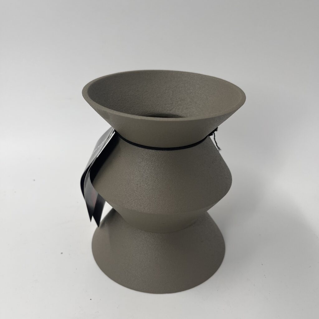 Vase, ALU Raw, Grau