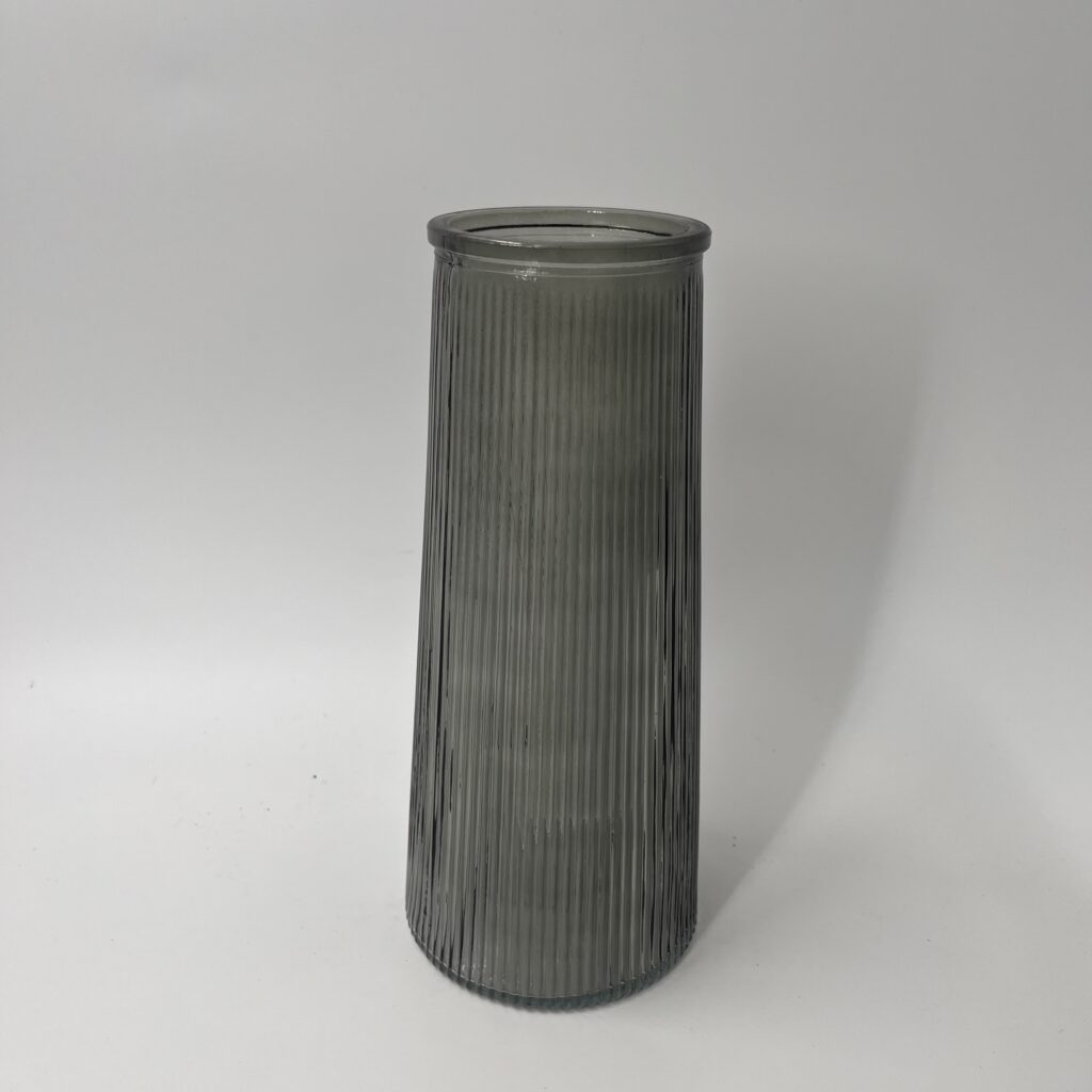 Vase, Glas, Grau