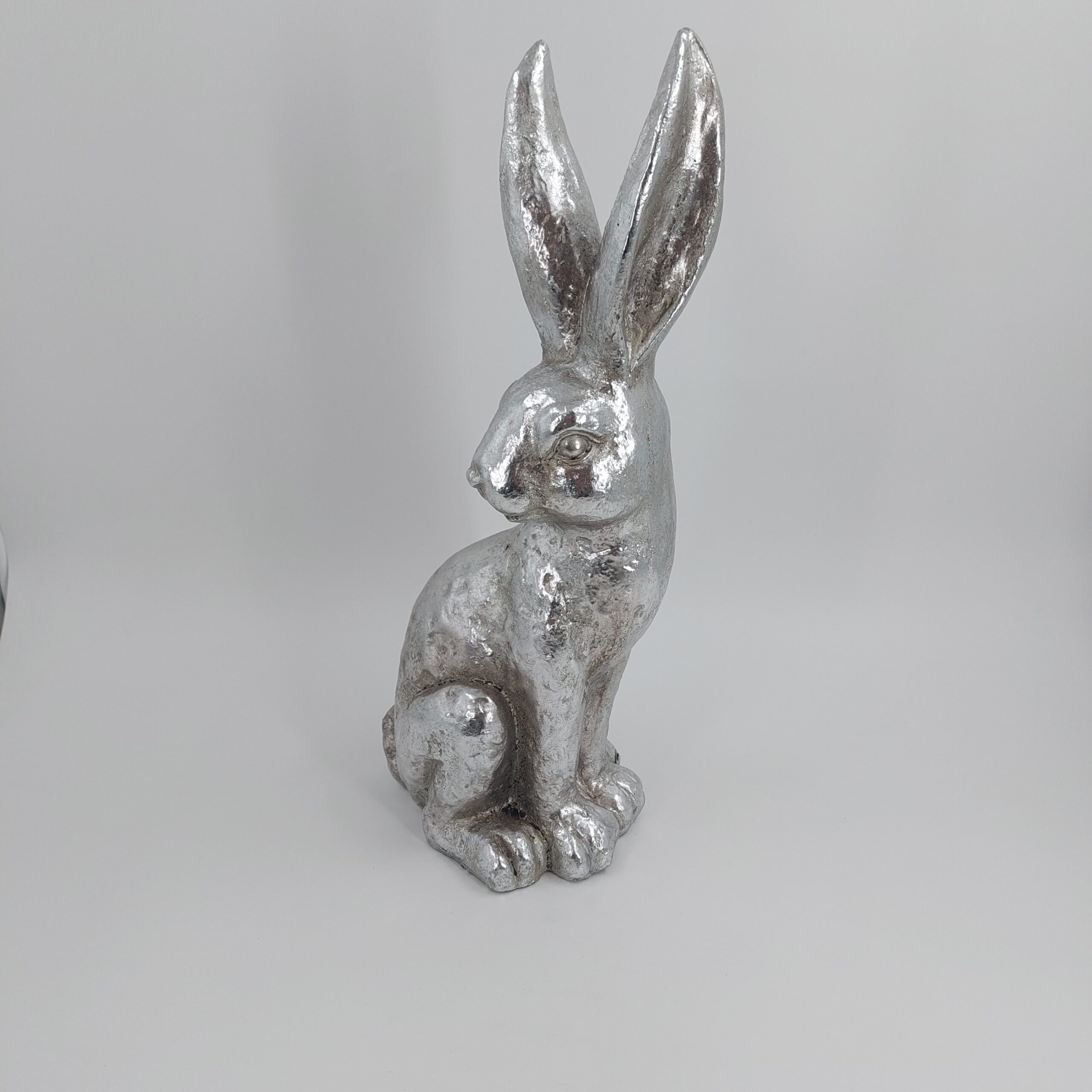 Hase / sitzend / silber